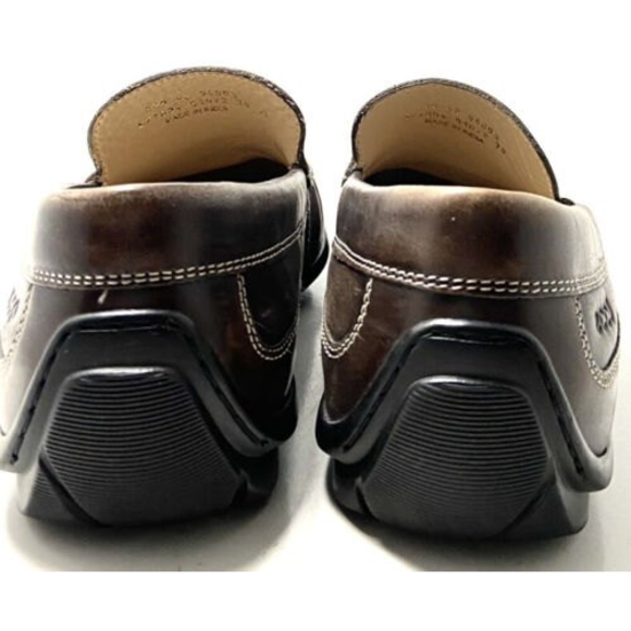 Ecco Classic Moc 2 Brown Leather Venetian Slip On Loafers Size US 8-8.5 EU 42